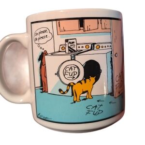 Far Side Gary Larson Cat And Dog Humor Coffee Mug 1985